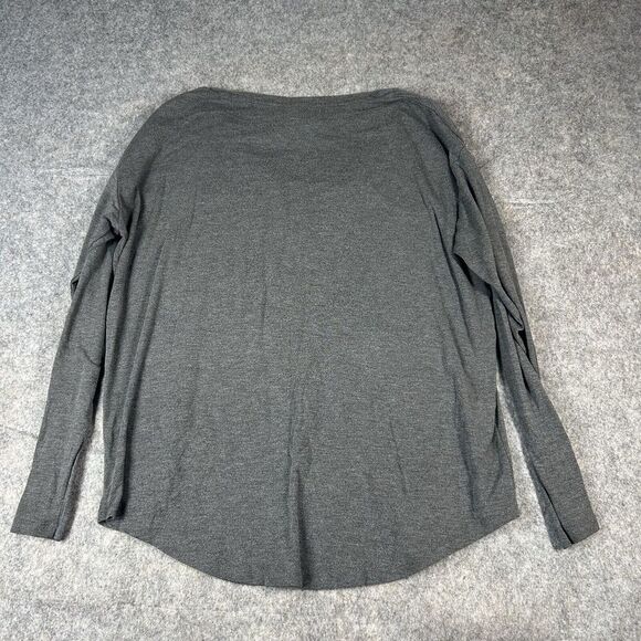 Athleta Cloudlight Stratus Top Womens Large Gray Long Sleeve Scoop Neck - Picture 7 of 7